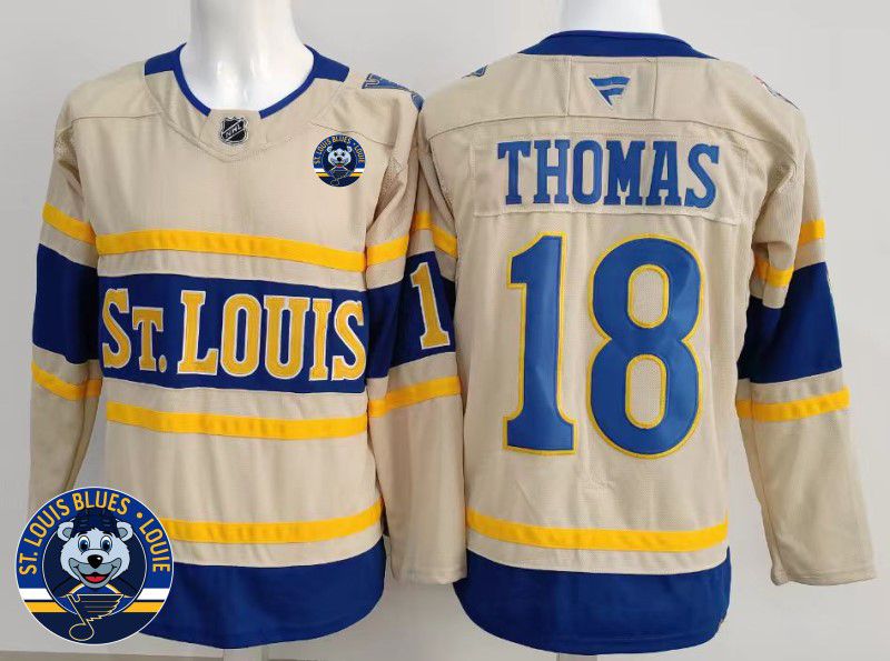 Men St.Louis Blues #18 Thomas Cream 2025 Fanatics Home Premium NHL Jersey style 4->st.louis blues->NHL Jersey